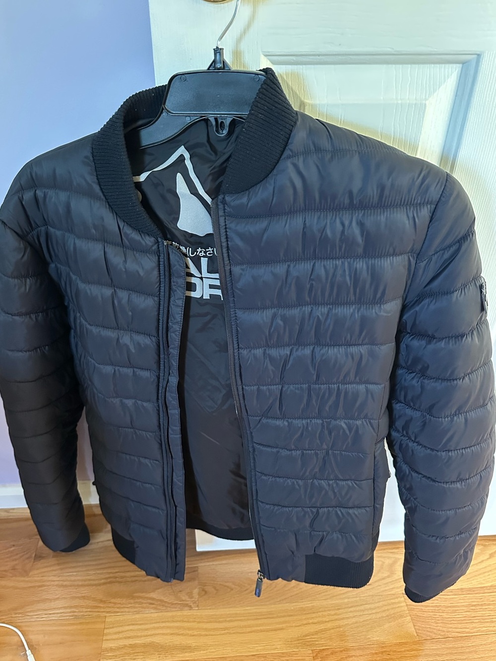 Super dry men’s black coat size M